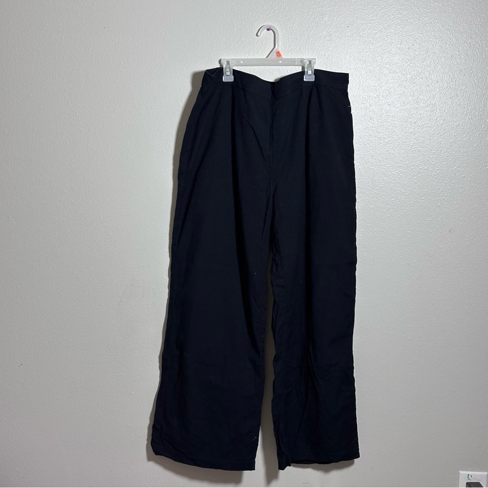 Abercrombie & Fitch‎ Women Black/Navy Blue Wide Leg Pants Pull On size XL